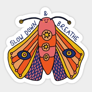 Slow Down Moth Sticker